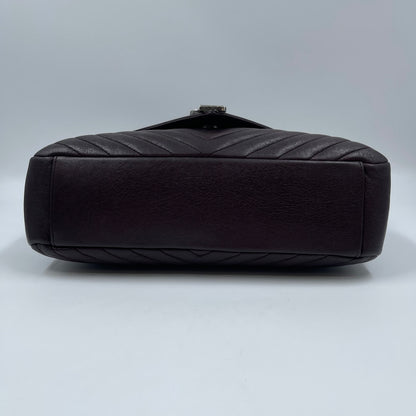 Saint Laurent Medium Collège Shoulder Bag in Bordeaux