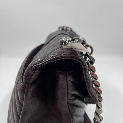 Saint Laurent Medium Collège Shoulder Bag in Bordeaux