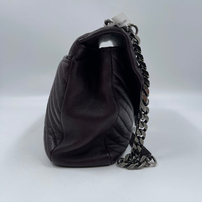 Saint Laurent Medium Collège Shoulder Bag in Bordeaux