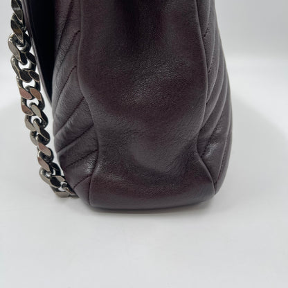 Saint Laurent Medium Collège Shoulder Bag in Bordeaux
