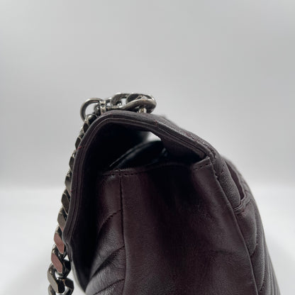 Saint Laurent Medium Collège Shoulder Bag in Bordeaux
