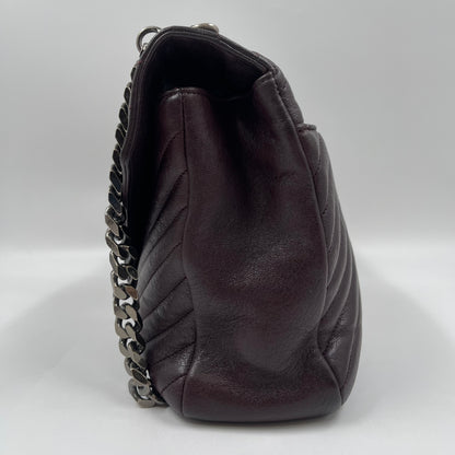 Saint Laurent Medium Collège Shoulder Bag in Bordeaux