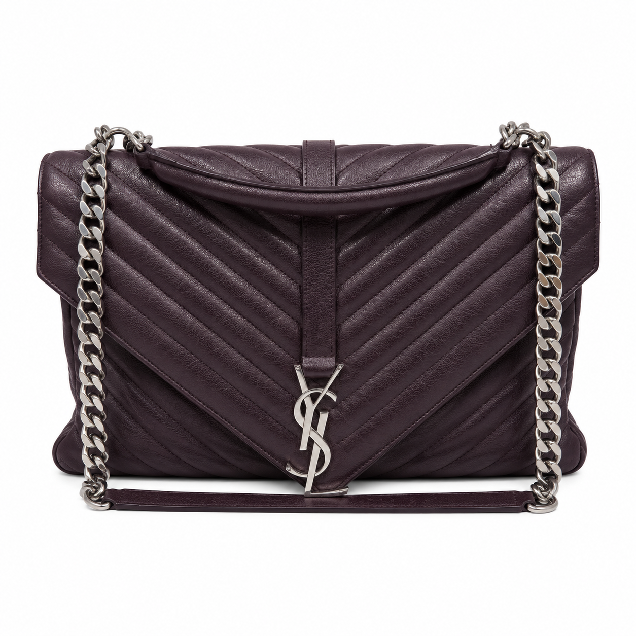 Saint Laurent Medium Collège Shoulder Bag in Bordeaux