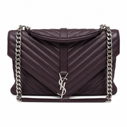 Saint Laurent Medium Collège Shoulder Bag in Bordeaux