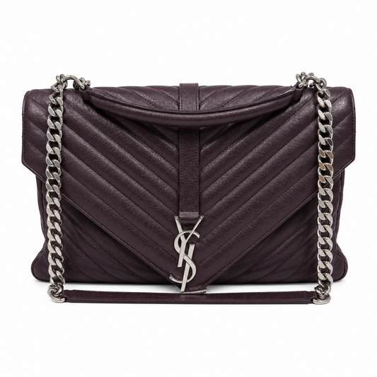 Saint Laurent Medium Collège Shoulder Bag in Bordeaux