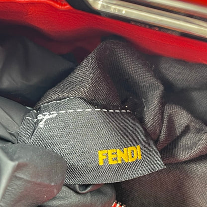 Fendi Peekaboo Iconic Mini in Flame Red Nappa Leather