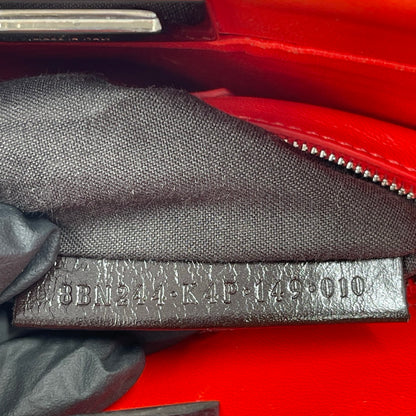 Fendi Peekaboo Iconic Mini in Flame Red Nappa Leather