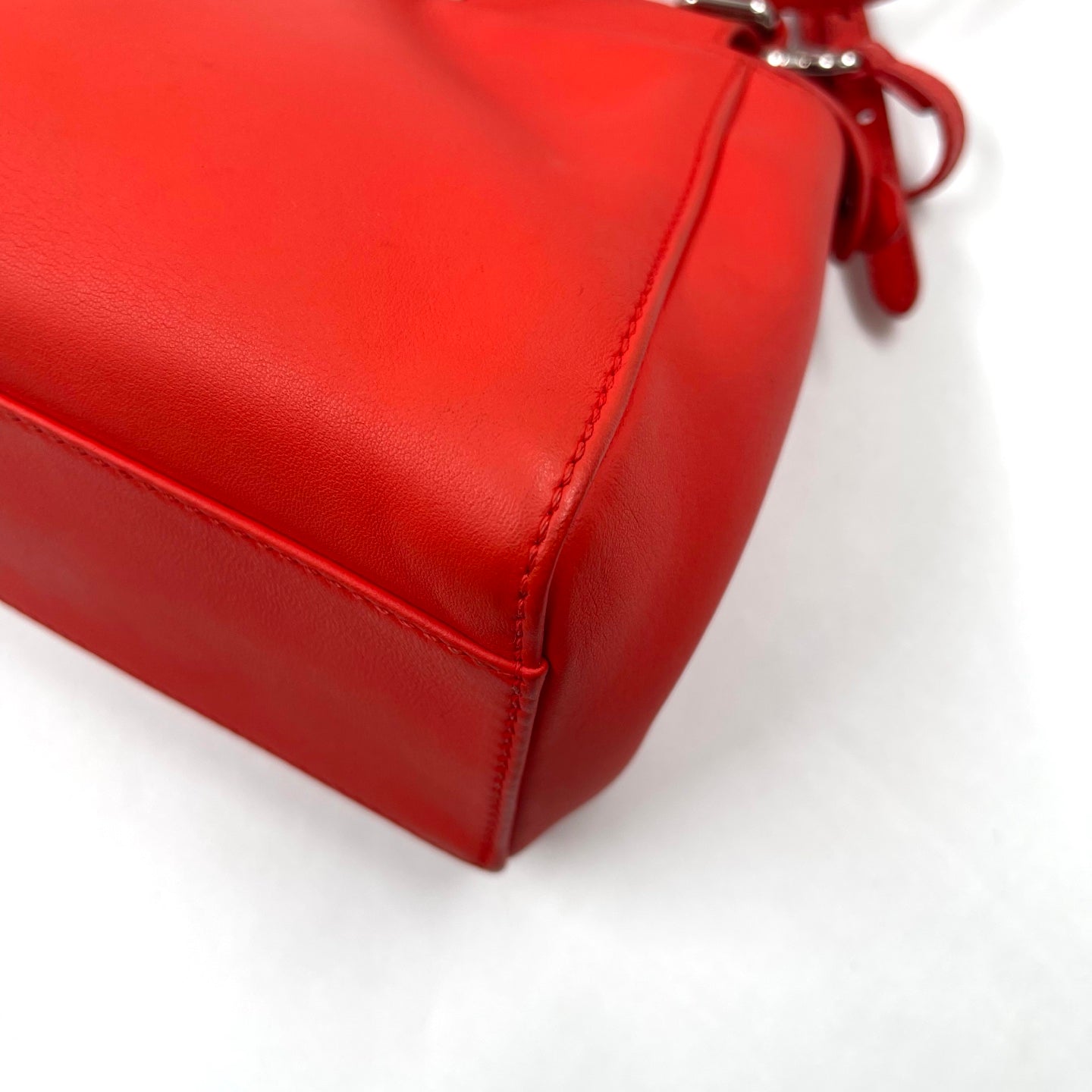 Fendi Peekaboo Iconic Mini in Flame Red Nappa Leather