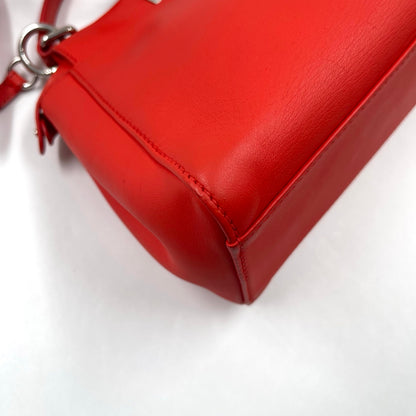 Fendi Peekaboo Iconic Mini in Flame Red Nappa Leather