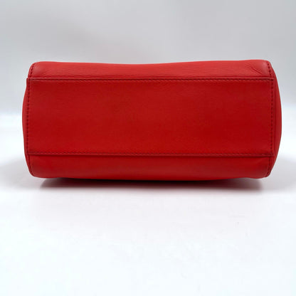 Fendi Peekaboo Iconic Mini in Flame Red Nappa Leather