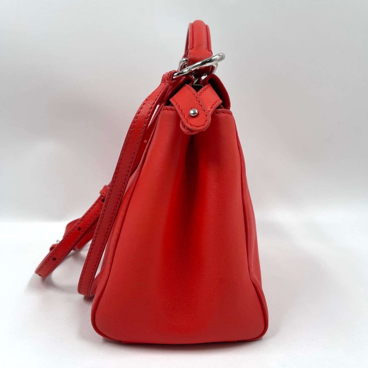 Fendi Peekaboo Iconic Mini in Flame Red Nappa Leather