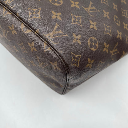 Louis Vuitton MM Neverfull Monogram Canvas Tote Bag with Beige Interior
