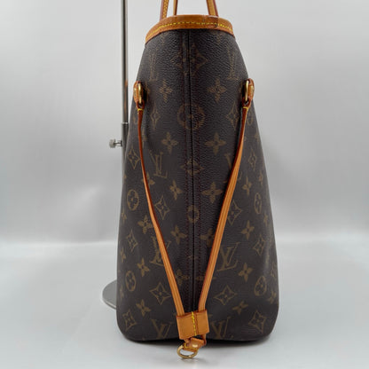 Louis Vuitton MM Neverfull Monogram Canvas Tote Bag with Beige Interior