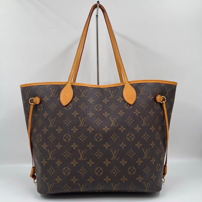 Louis Vuitton MM Neverfull Monogram Canvas Tote Bag with Beige Interior