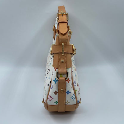 Louis Vuitton x Takashi Murakami Monogram Multicolore Greta Bag in Blanc