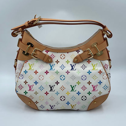 Louis Vuitton x Takashi Murakami Monogram Multicolore Greta Bag in Blanc