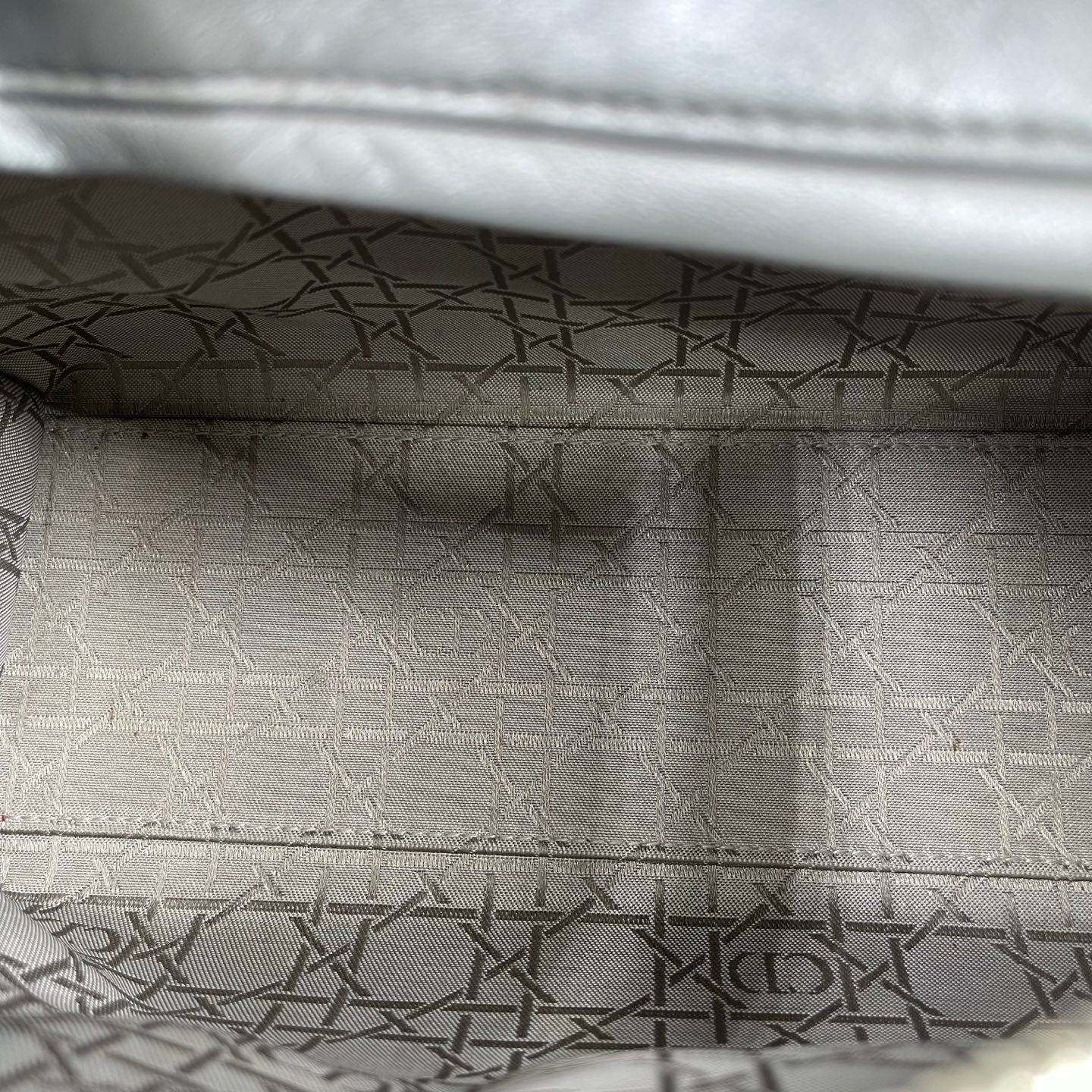Christian Dior Lady Dior Medium Bag in Metallic Gray