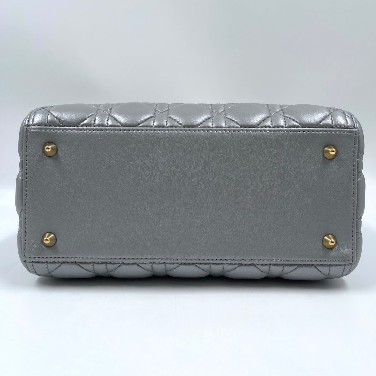 Christian Dior Lady Dior Medium Bag in Metallic Gray