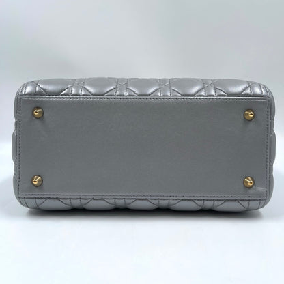 Christian Dior Lady Dior Medium Bag in Metallic Gray