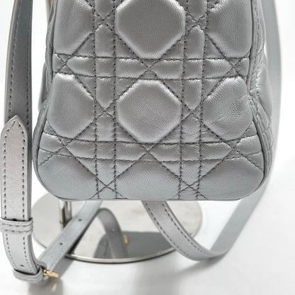 Christian Dior Lady Dior Medium Bag in Metallic Gray