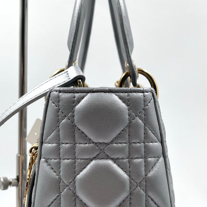 Christian Dior Lady Dior Medium Bag in Metallic Gray