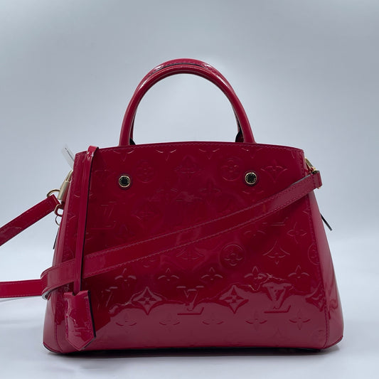 Louis Vuitton Montaigne BB Monogram Vernis in Magenta