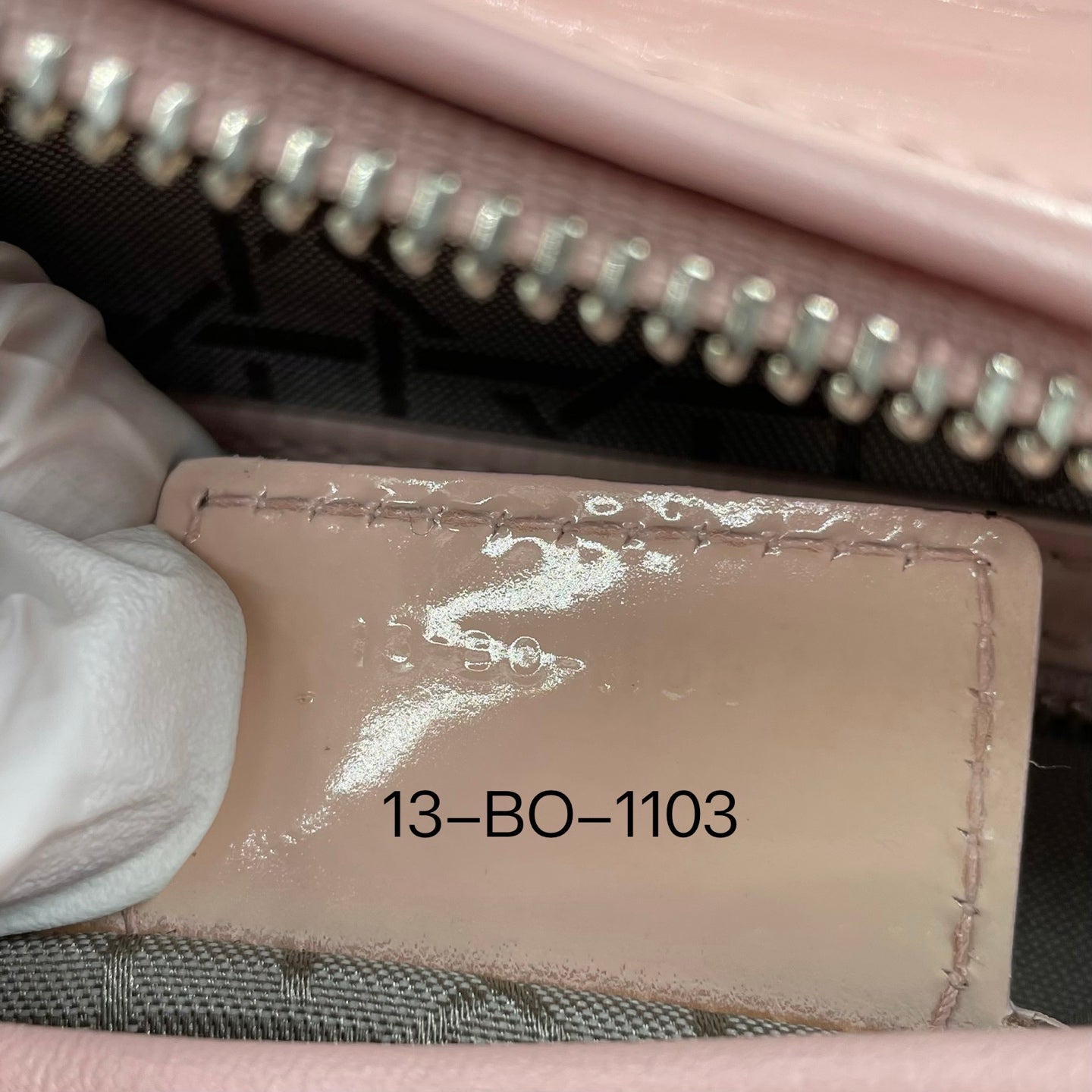 Christian Dior Lady Dior Large Bag in Light Pink Patent Leather