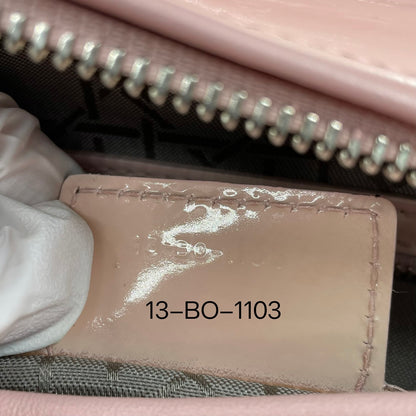 Christian Dior Lady Dior Large Bag in Light Pink Patent Leather