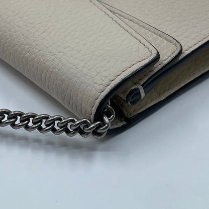 Gucci Dionysus Super Mini Shoulder Bag in Cream Leather