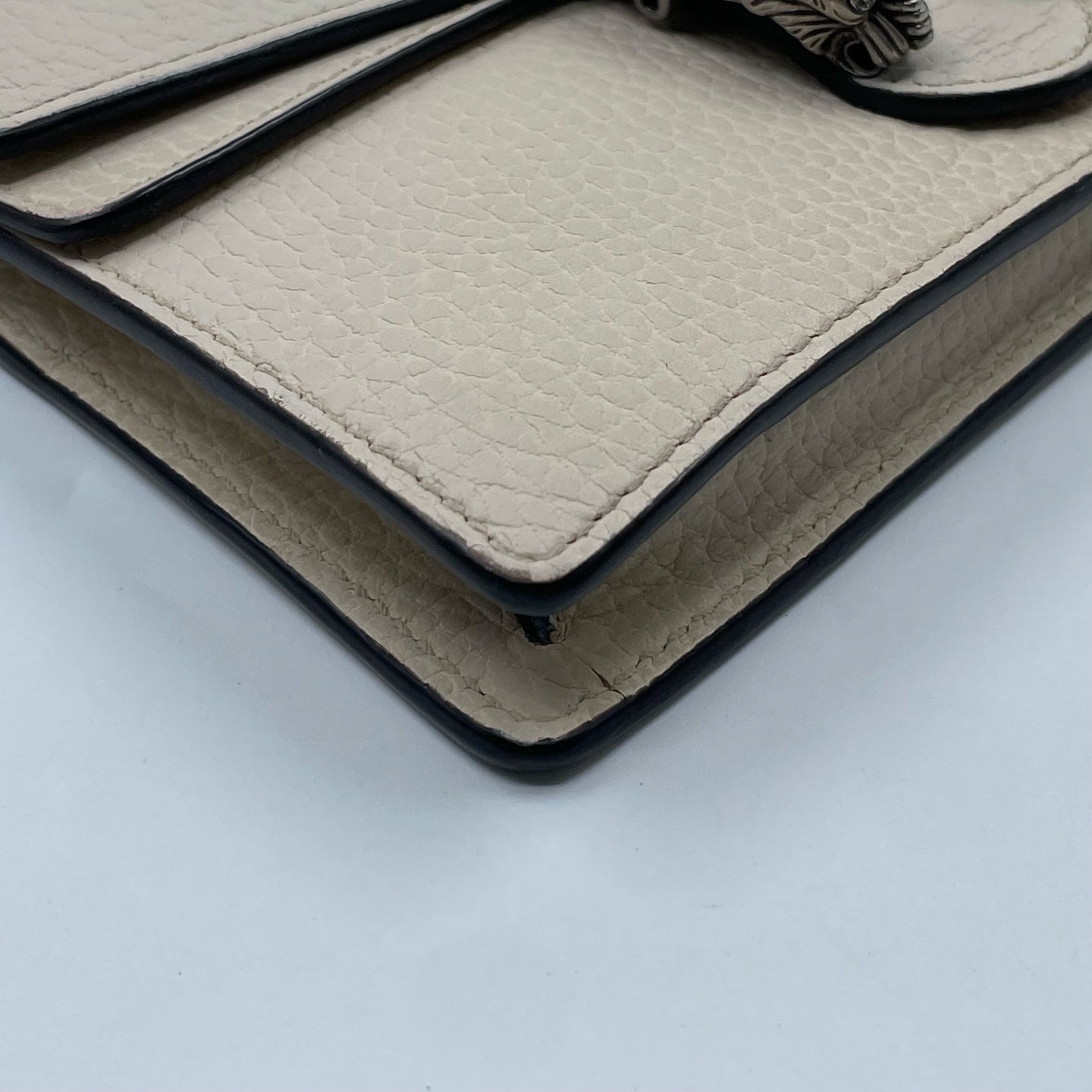 Gucci Dionysus Super Mini Shoulder Bag in Cream Leather