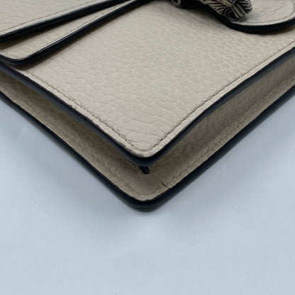 Gucci Dionysus Super Mini Shoulder Bag in Cream Leather