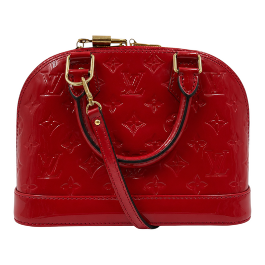Louis Vuitton Alma BB Monogram Vernis in Pomme d’Amour