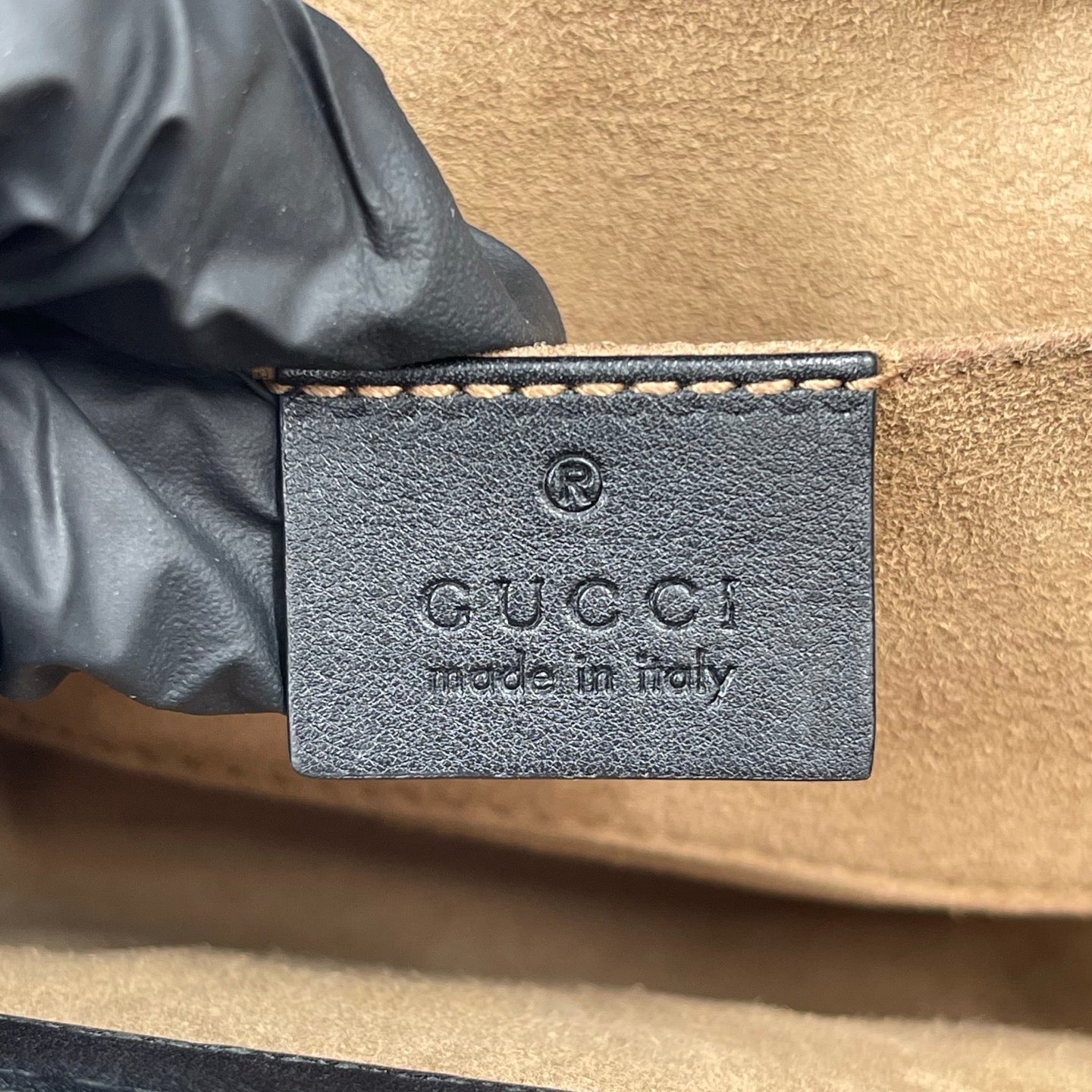 Gucci Padlock Small Shoulder Bag in GG Supreme Canvas Ebony