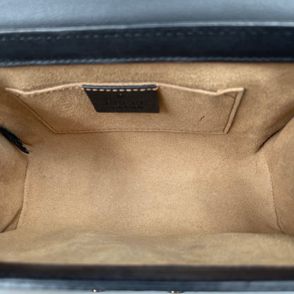 Gucci Padlock Small Shoulder Bag in GG Supreme Canvas Ebony