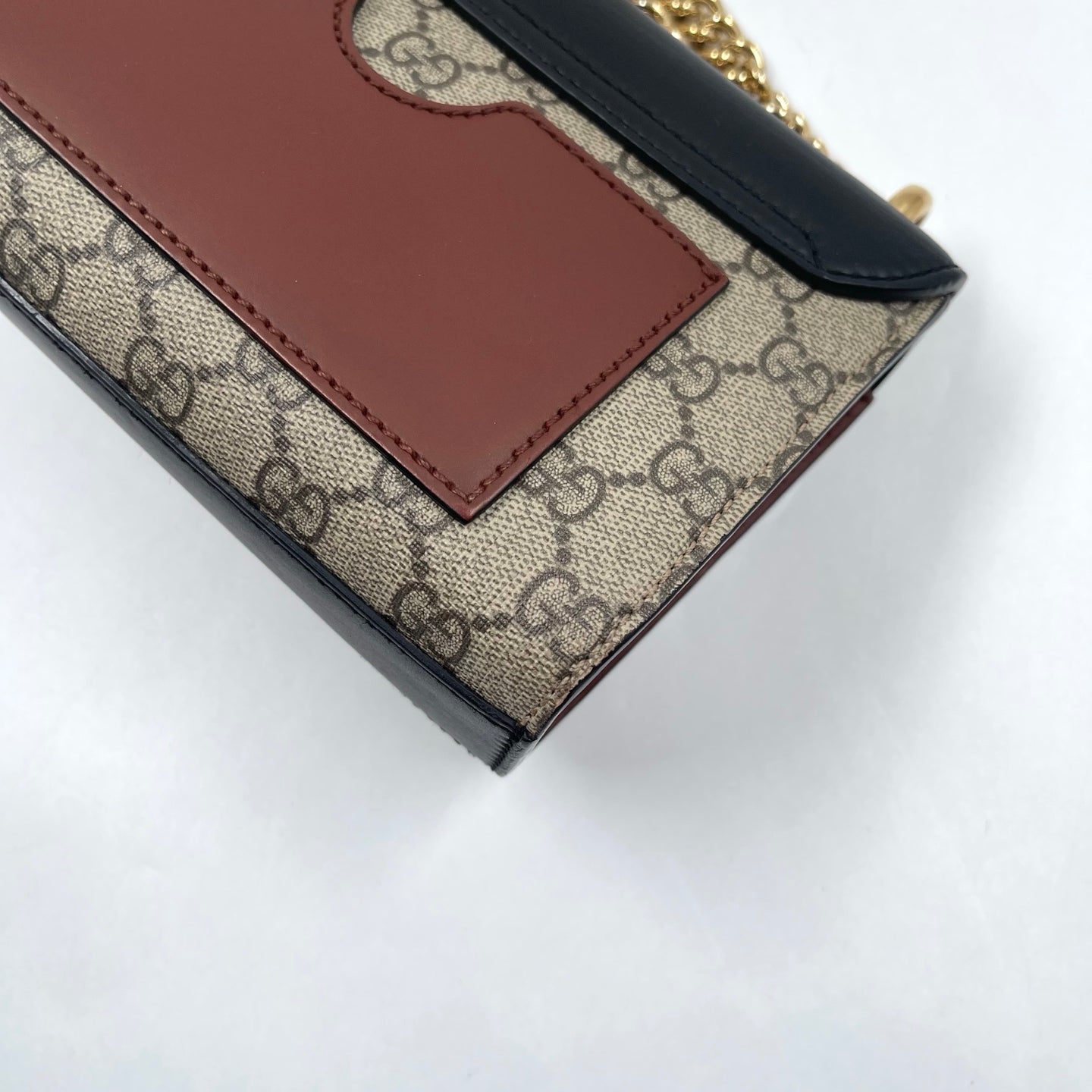 Gucci Padlock Small Shoulder Bag in GG Supreme Canvas Ebony