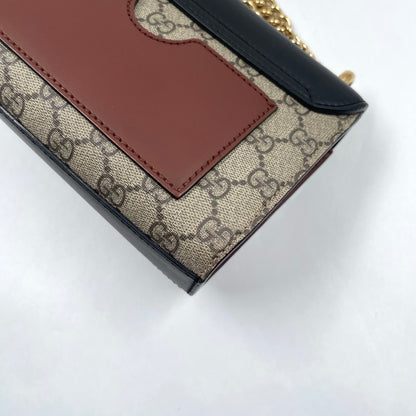 Gucci Padlock Small Shoulder Bag in GG Supreme Canvas Ebony
