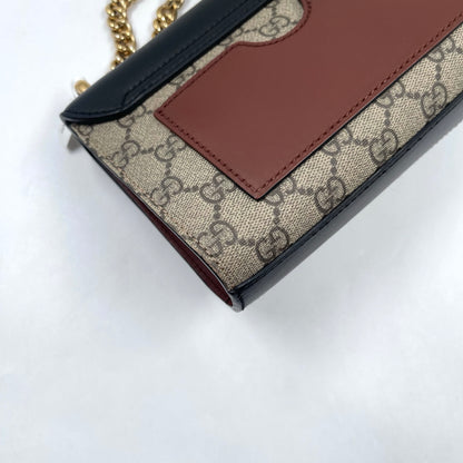Gucci Padlock Small Shoulder Bag in GG Supreme Canvas Ebony