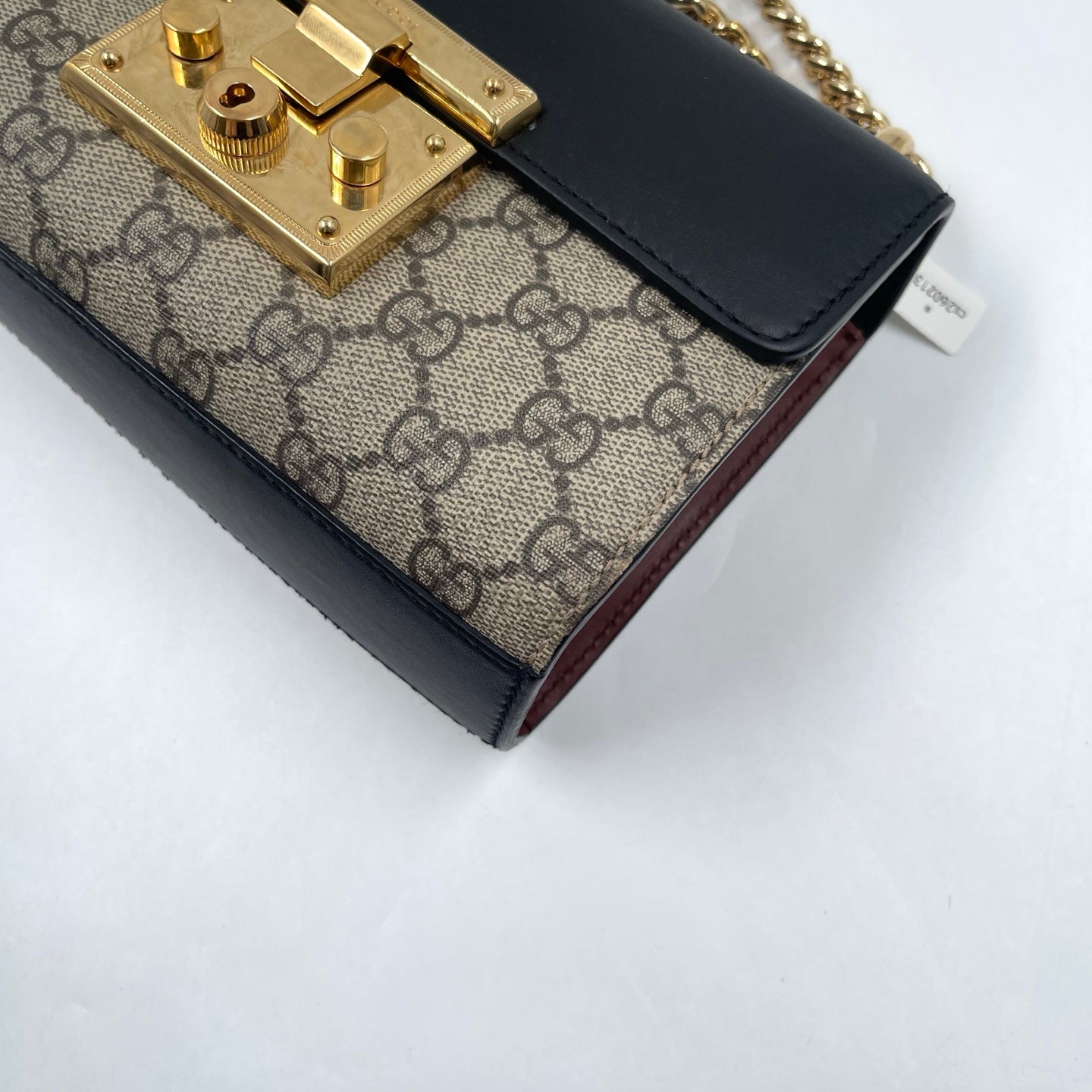 Gucci Padlock Small Shoulder Bag in GG Supreme Canvas Ebony
