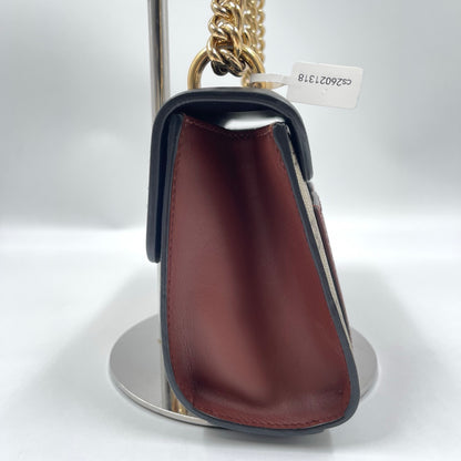 Gucci Padlock Small Shoulder Bag in GG Supreme Canvas Ebony