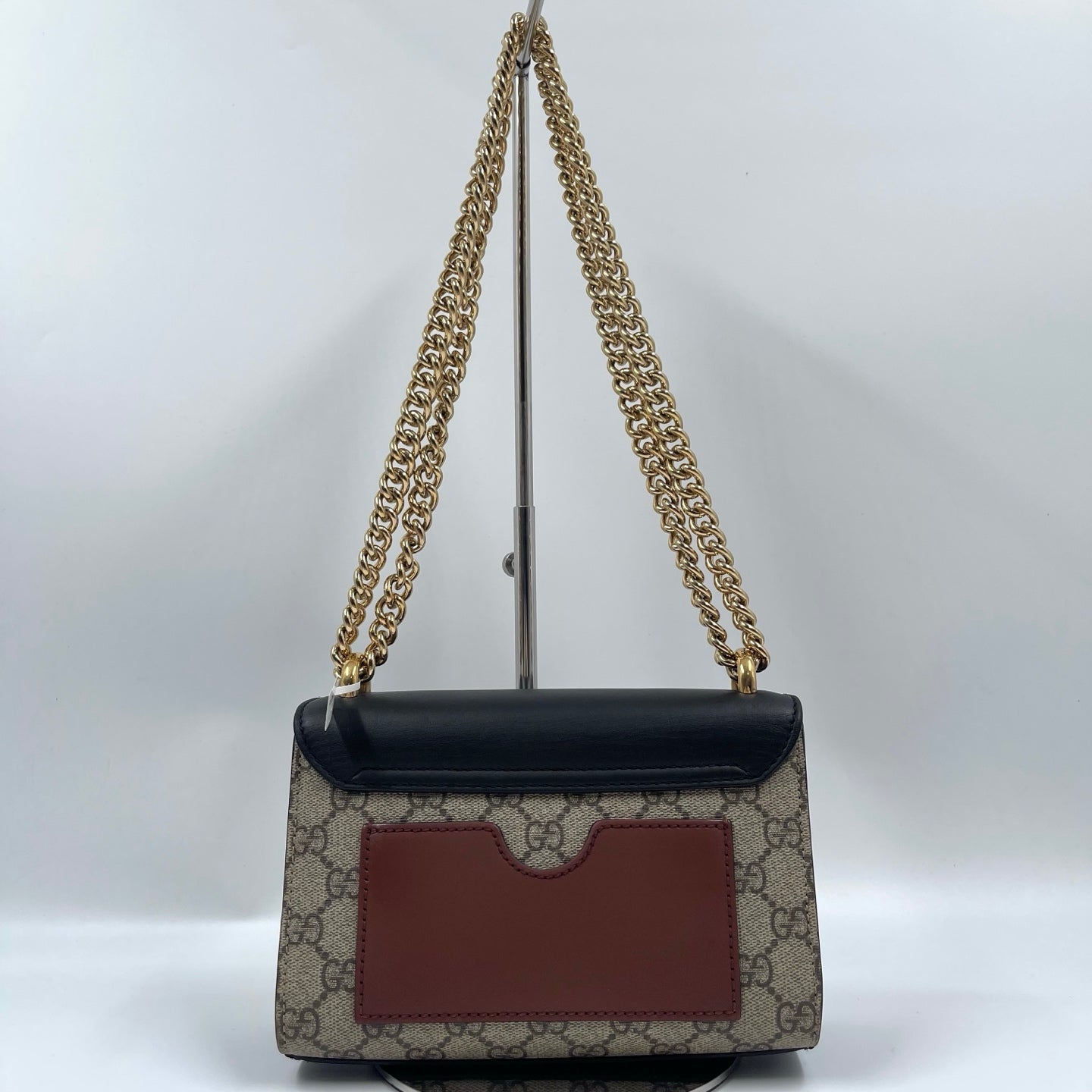 Gucci Padlock Small Shoulder Bag in GG Supreme Canvas Ebony