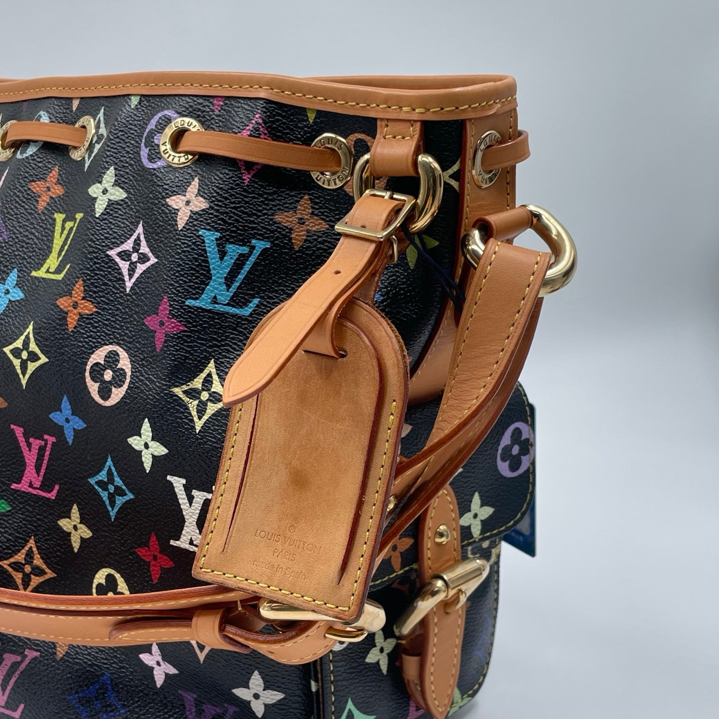 Louis Vuitton x Takashi Murakami Monogram Multicolore Petit Noé in Black