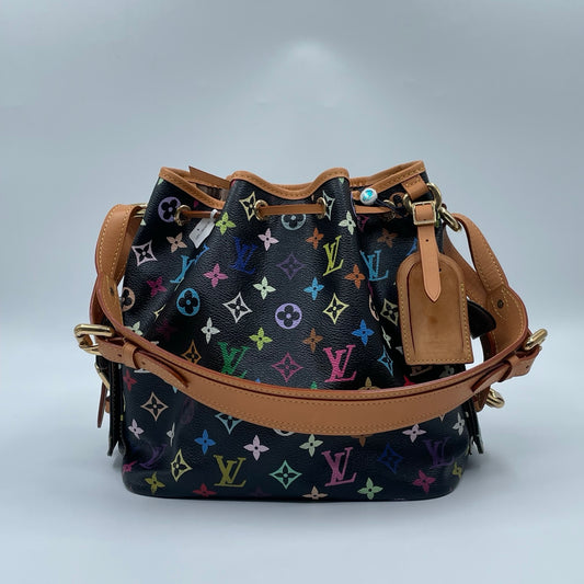 Louis Vuitton x Takashi Murakami Monogram Multicolore Petit Noé in Black