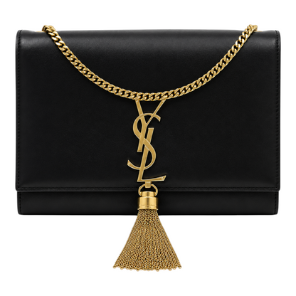 Saint Laurent Medium Kate Tassel Shoulder Bag in Black