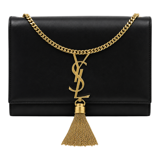 Saint Laurent Medium Kate Tassel Shoulder Bag in Black
