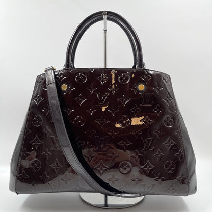 Louis Vuitton Montaigne MM Monogram Vernis in Amarante