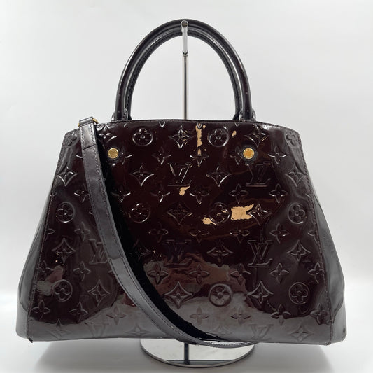 Louis Vuitton Montaigne MM Monogram Vernis in Amarante