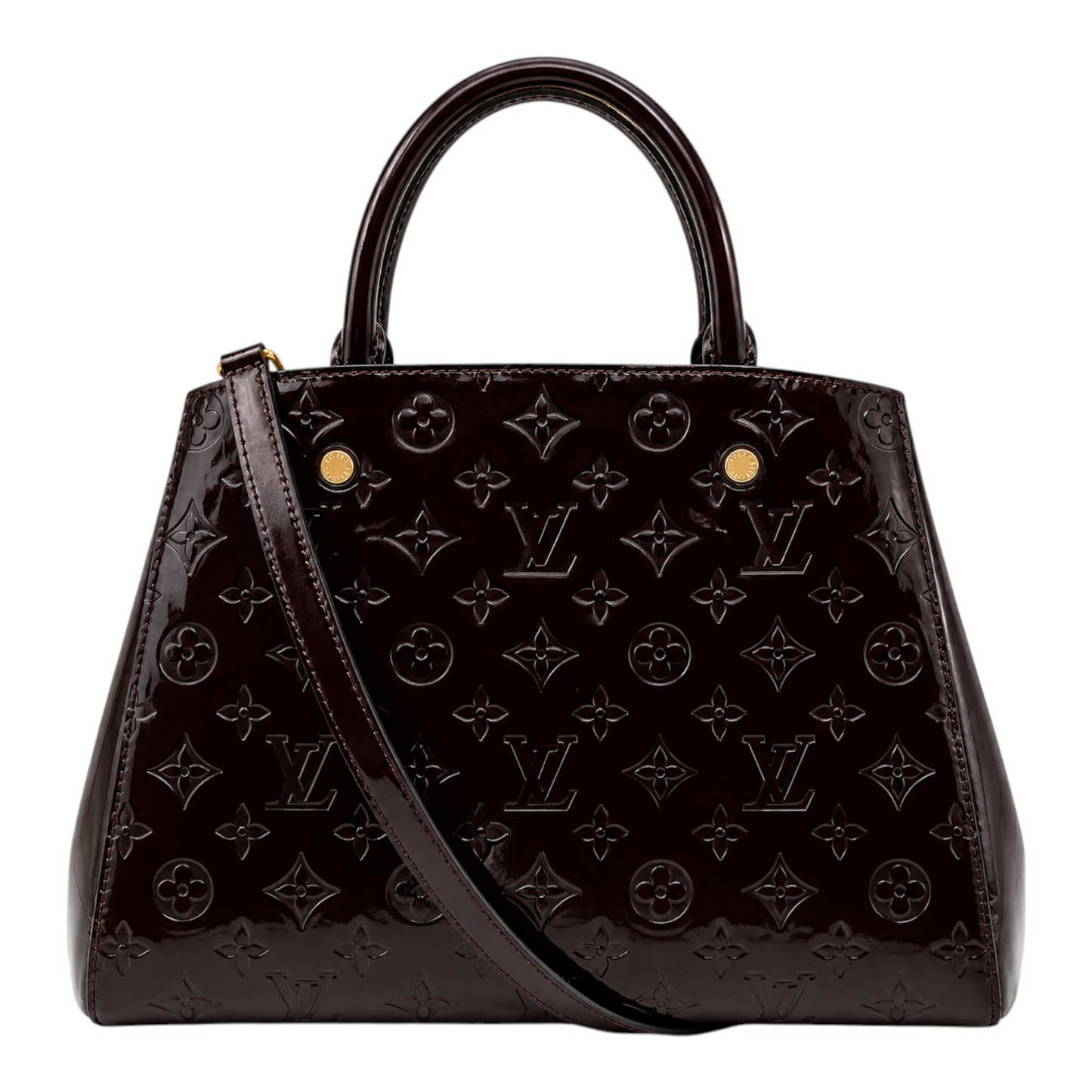 Louis Vuitton Montaigne MM Monogram Vernis in Amarante