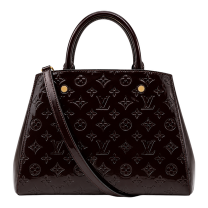 Louis Vuitton Montaigne MM Monogram Vernis in Amarante