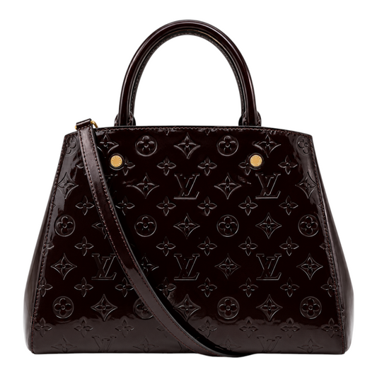 Louis Vuitton Montaigne MM Monogram Vernis in Amarante