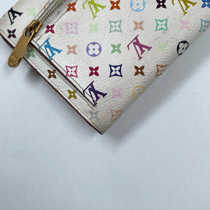 Louis Vuitton x Takashi Murakami Monogram Multicolore Eugénie Wallet in White